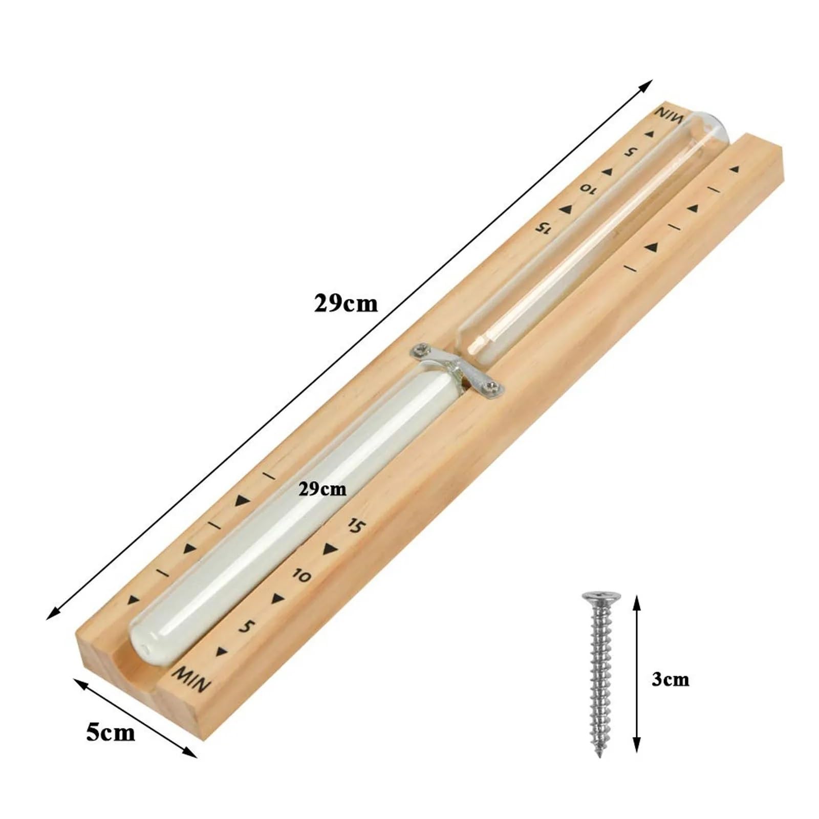 2 pezzi Clessidra in legno Timer Sauna Attività Multifunzionale Pratico Strumento di conto alla rovescia Orologio Insegnante Lavoro Gadget
