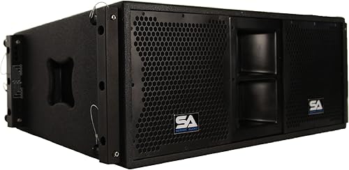Seismic Audio SALA-210 Altavoz pasivo de matriz de 2 x 10 líneas con controladores de compresión duales, banda de PADJ, sonido en vivo