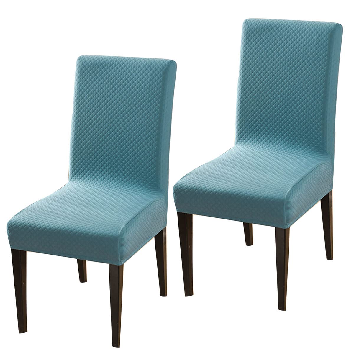 Housse de chaise extensible Parson bleu pour masquer l'usure et décorer