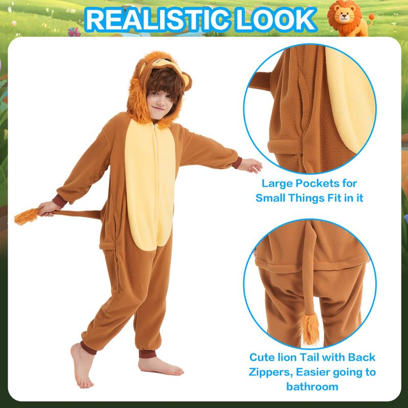 Pyjama avec Queue, Grenouillère Animale, Combinaison, Peignoir, Déguisement Cosplay, Halloween Carnaval Fête