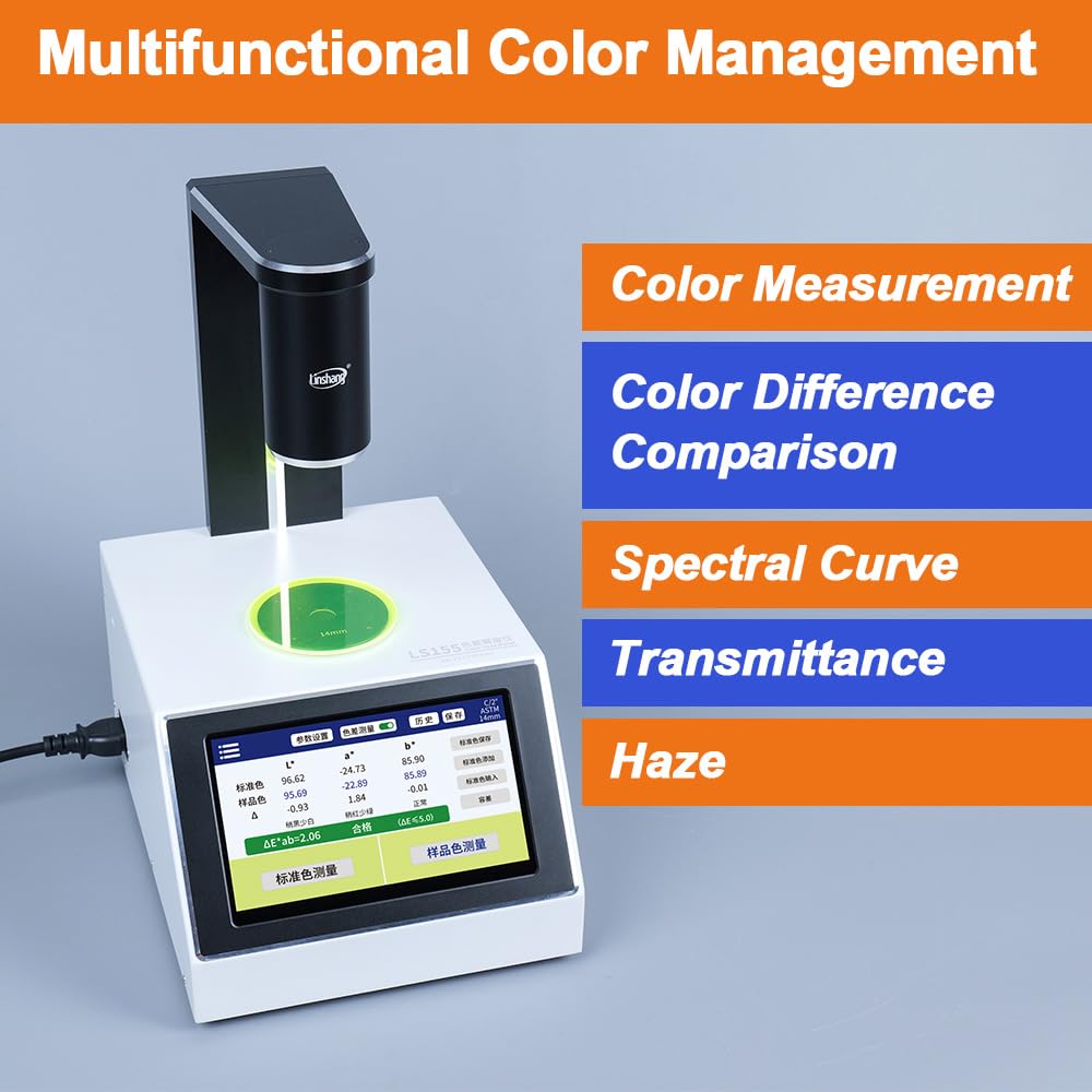 Haze Meter LS155 Light Transmitance Measuring Instrument LS155 Color Haze Meters High Precision for Plastic Liquid Glass Film Screen