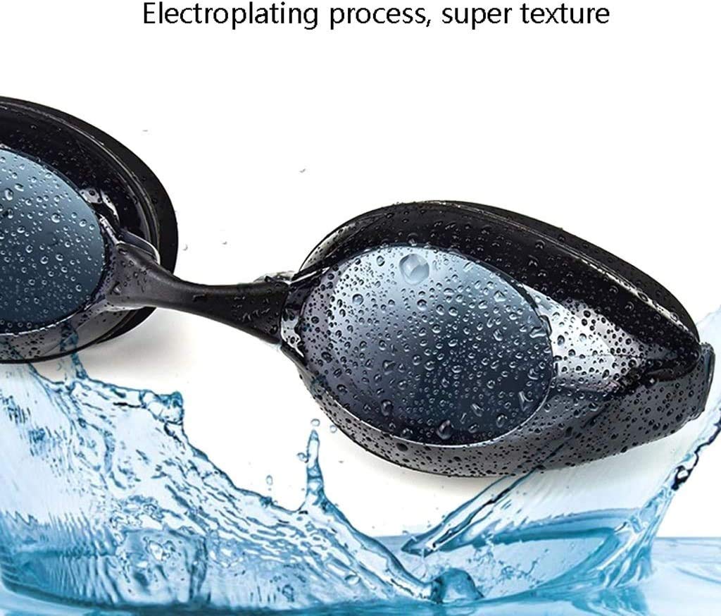 Schwimmbrille, Flachglas-Schwimmbrille, kein Auslaufen, Anti-Fog-UV-Schutz, HD-Anti-Fog-Brille, Schwimmbrille für Erwachsene, geeignet für Erwachsene, Männer, Frauen, Kinder, Kinder, 6 Farben (D)