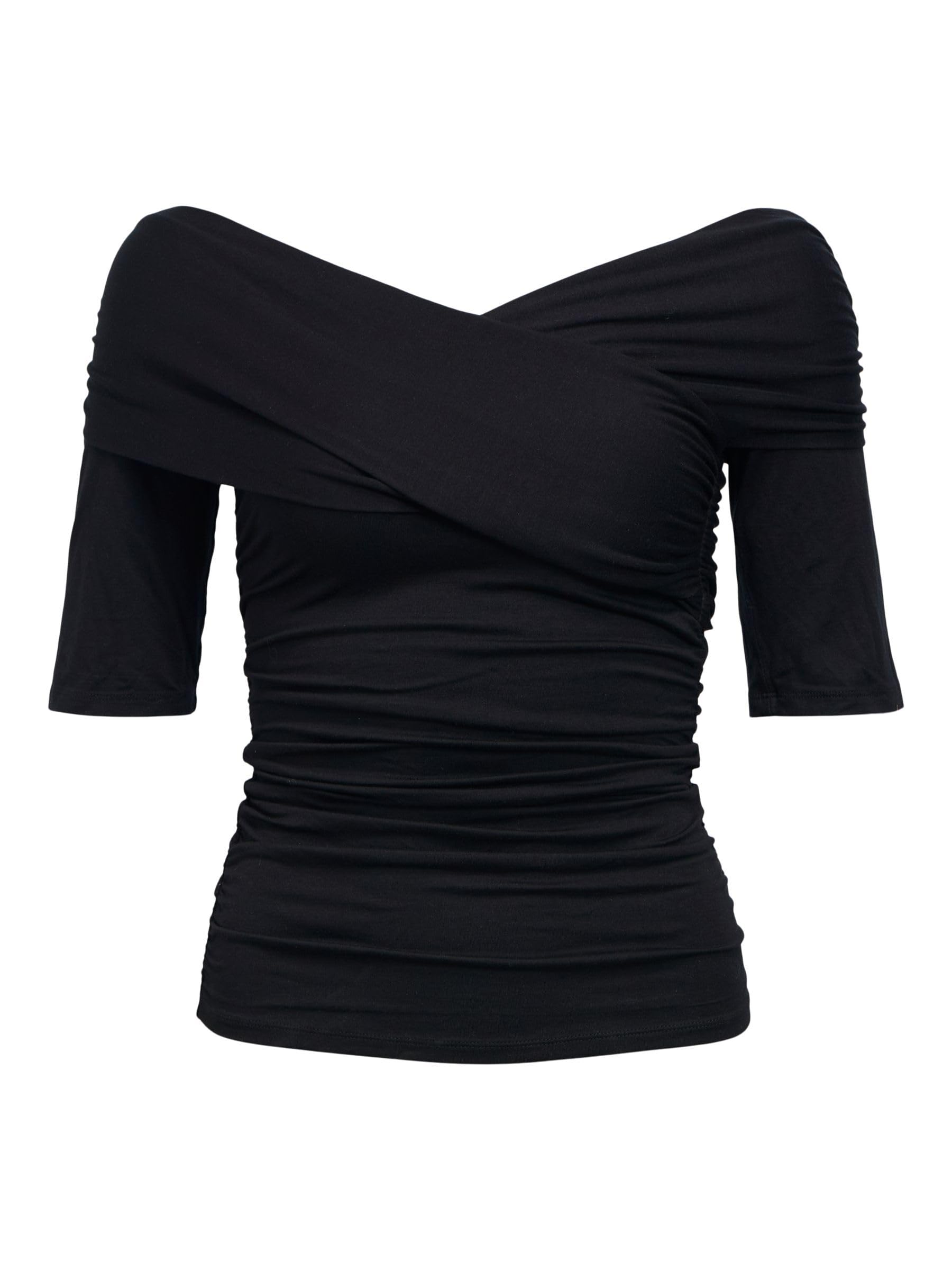 Object Female Oberteil Schulterfreies Gerafftes | Top