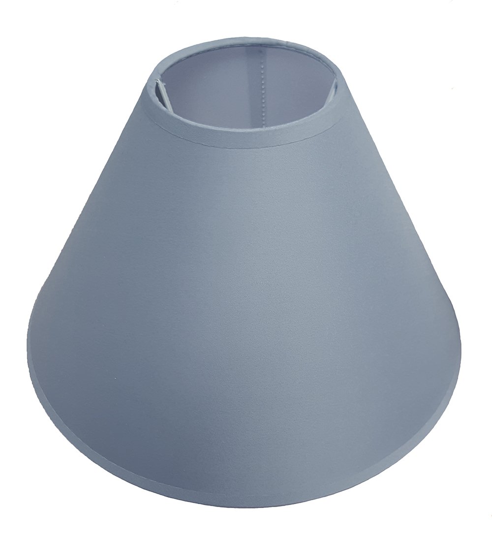 Lampshade Grey 9"" Coolie Cotton 228mm