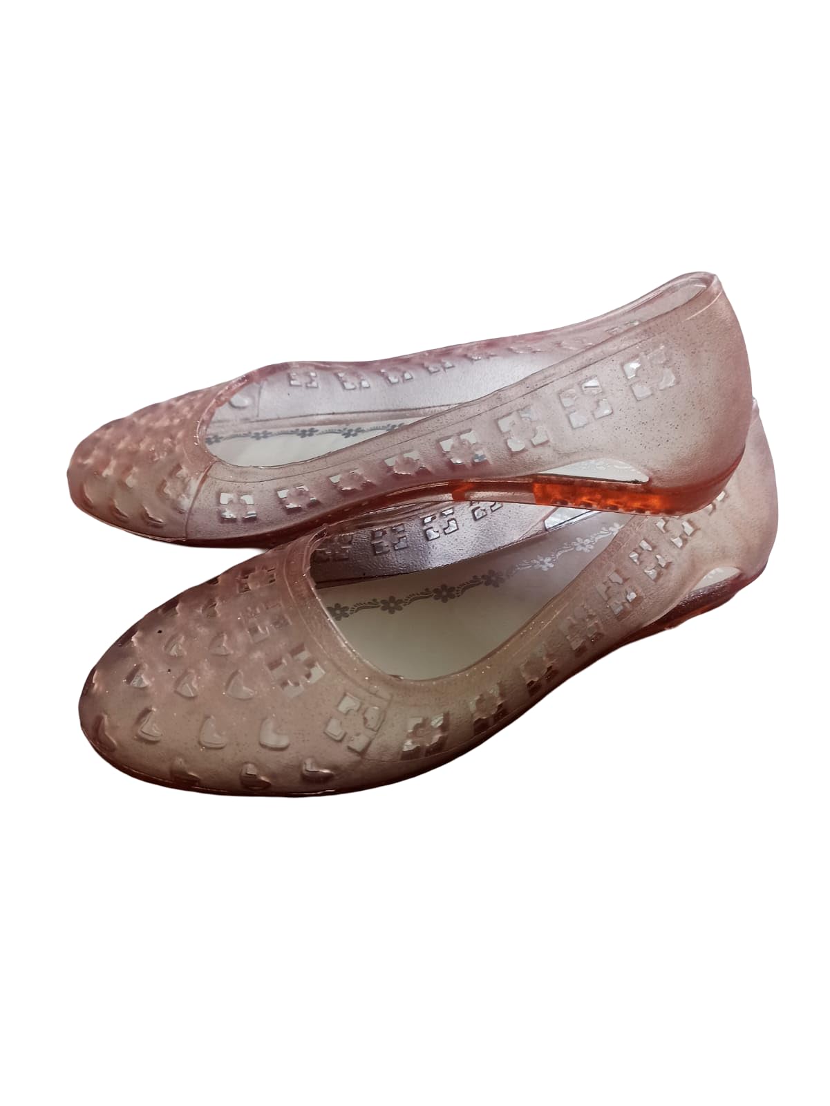 Girls & Women Rainy Footwear | Waterproof Rubber Ballet Flats | Soft Comfortable Monsoon Shoes for Ladies Peach- Rangoli-image-30