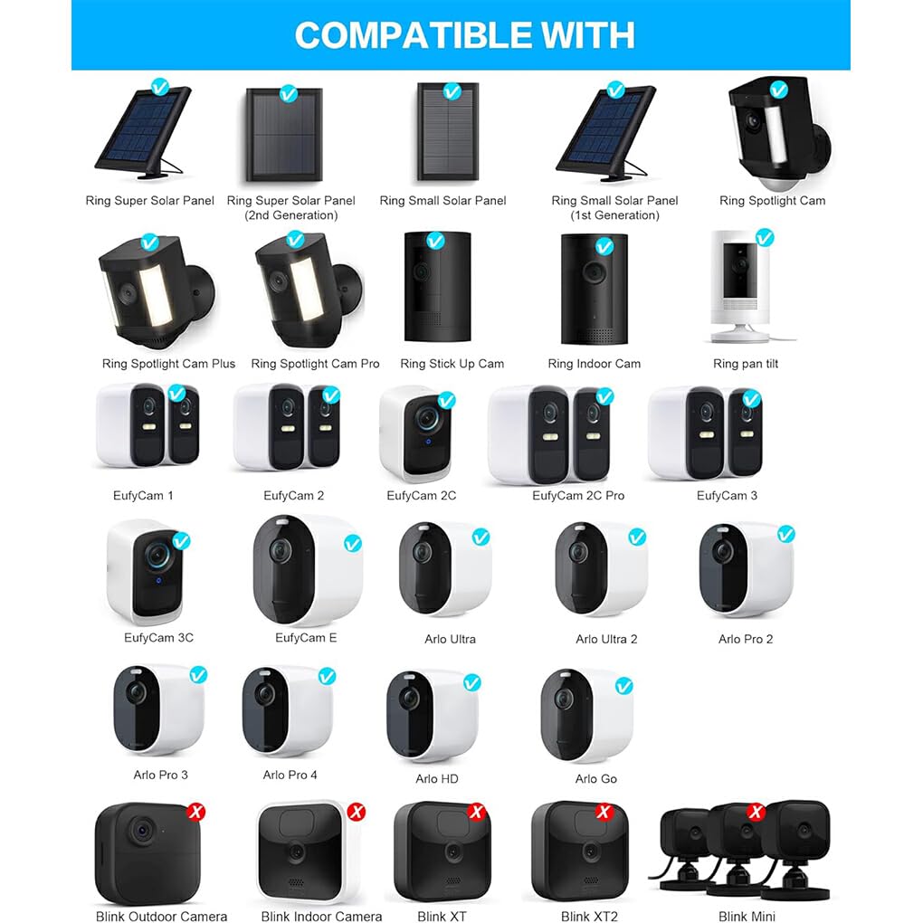 Fixation Caméra Extérieure Support Gouttière Universel Pour Caméras Extérieures - Compatible EufyCam, Arlo, Reolink Montage Caméra Sécurité
