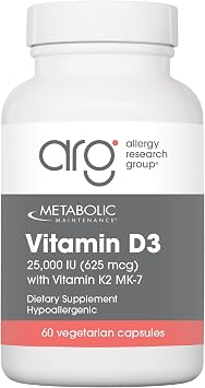 Metabolic Maintenance Vitamin D3 25000 IU with Vitamin K2 MK-7 - Delivers 625 mcg Vitamin D3 - Supports Bone Strength, Immune Balance & Healthy Mindset - 90 Servings - 90 Capsules