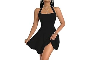 Women's Short Backless Halter Dress