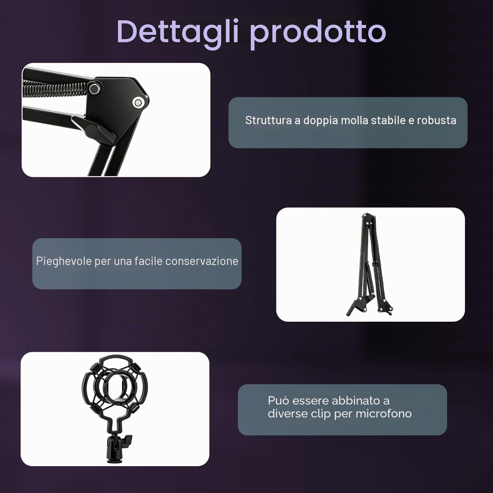 Kit di attrezzature per podcast, microfono USB per streaming e registrazione podcast, condensatore con mixer audio e scheda audio, adatto