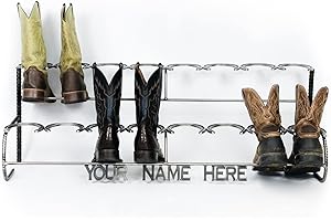 Rustic Horseshoe Boot Rack: The Ultimate Organizing Solution for Boots, Entryways, and Storage