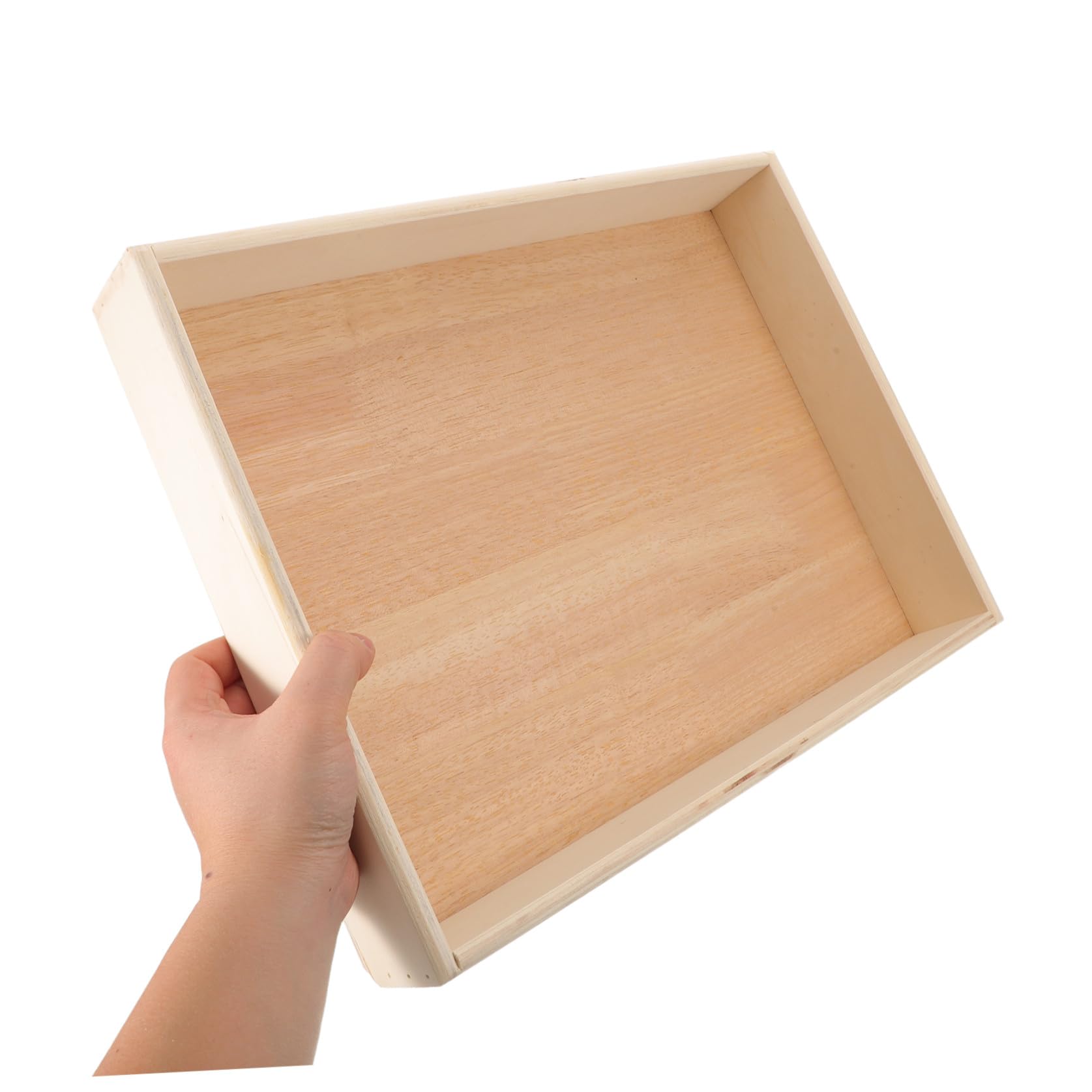 TOYANDONA Bandeja de Madera para Jardín Zen Japonesa 40x30x6 Cm, Mini Bandeja para Accesorios de Meditación y Manualidades, Contenedor de Escritorio para Bloques y Arena Decorativa