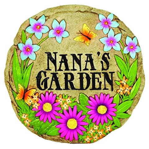 Spoontiques - Garden Décor - Nana's Garden Stepping Stone - Decorative Stone for Garden - Resin Cover