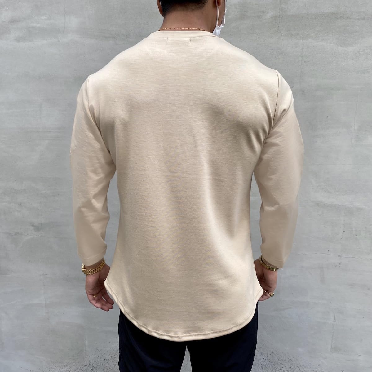 Men's Muscle Fit Longline Bodybuilding Workout Casual Fashion Short Sleeve T-Shirt - Image 2