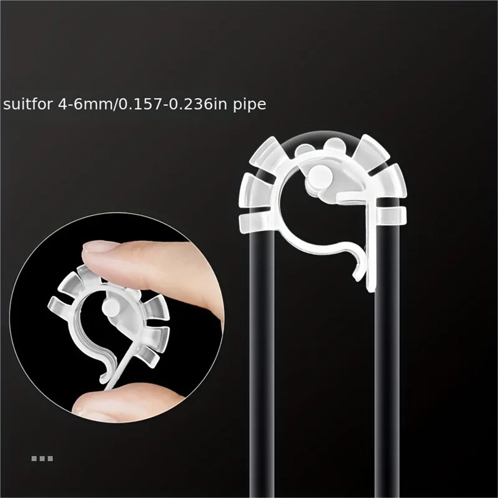Lot de 30 supports de tube d'entrée et de sortie d'aquarium - Clip de fixation en forme de U - Pour tuyau de 4 à 6 mm