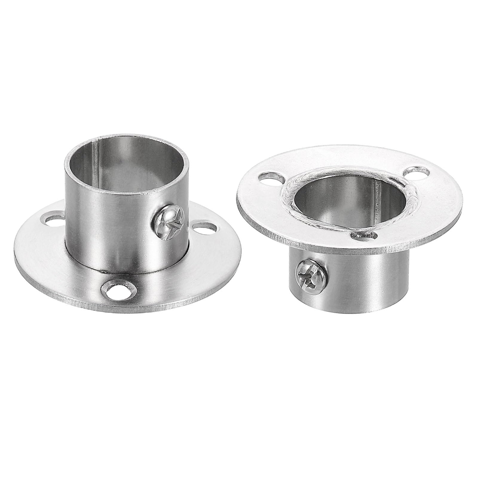 Set di 4 supporti regolabili per tubi guardaroba in acciaio inossidabile, diametro 25 mm,con leva e boccola per armadio | Leroy Merlin