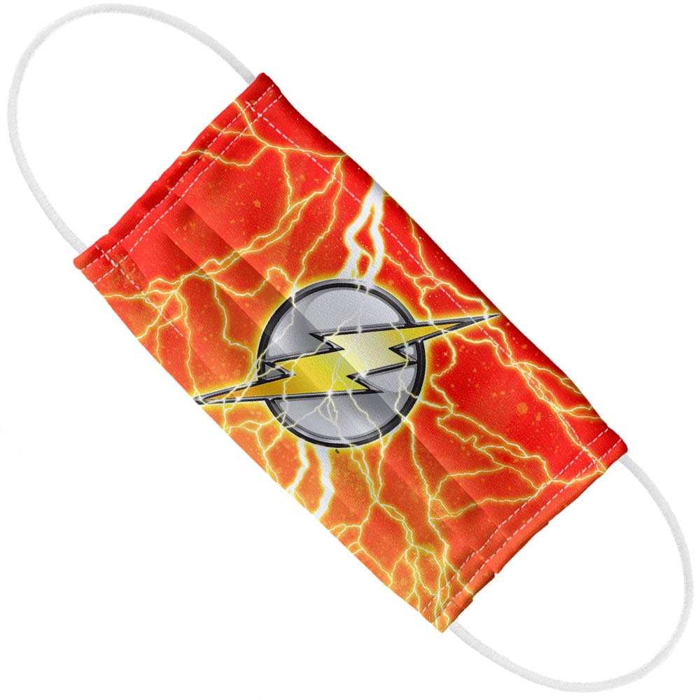 Popfunk The Flash Lightning Logo 1-Ply Reusable Face Mask Covering, Unisex