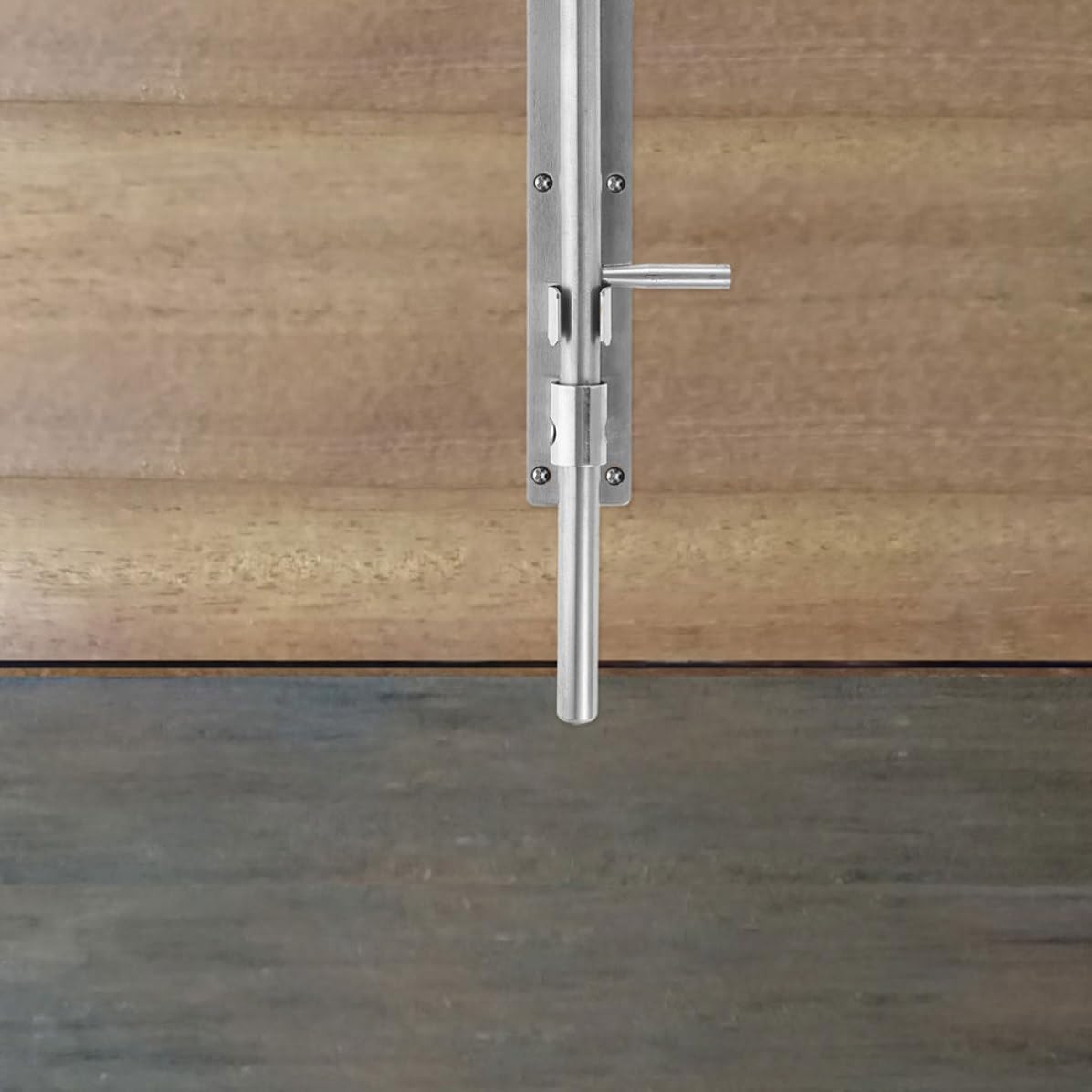 ULTECHNOVO 2 Pezzi Catenaccio per Porta in Acciaio Inossidabile Chiavistello Scorrevole per Porte e Cancelli Argento per Porte in Legno
