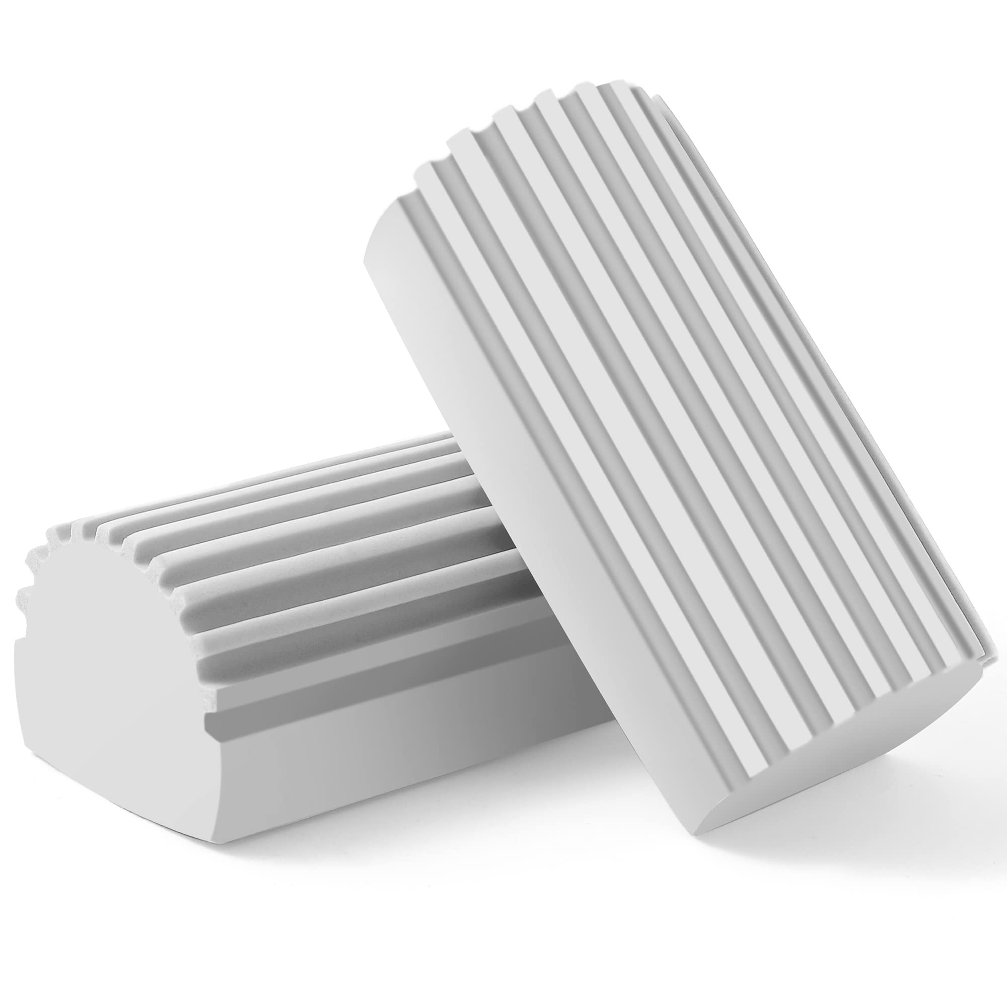 CUIUD 2 Pack Damp Clean Duster Sponge, Magical Dust Scrub Sponge Lock Dust, No Dust Flying and Spreading, Duster for Scrub Blinds, Glass, Vents, Window Track and Grooves(Grey)