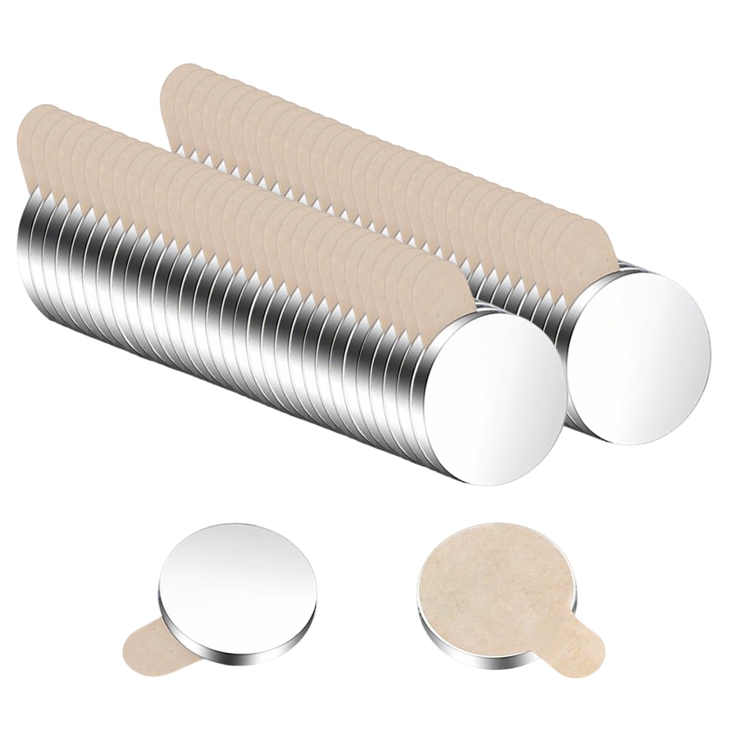 Nxpuxp 8*1Mm 60P 60 Pcs Self-Adhesive Strong Magnets, 8X1mm,Neodymium Magnets,Mini Round Strong Magnets For Fridge,Whiteboard,Magnetic Board,Office