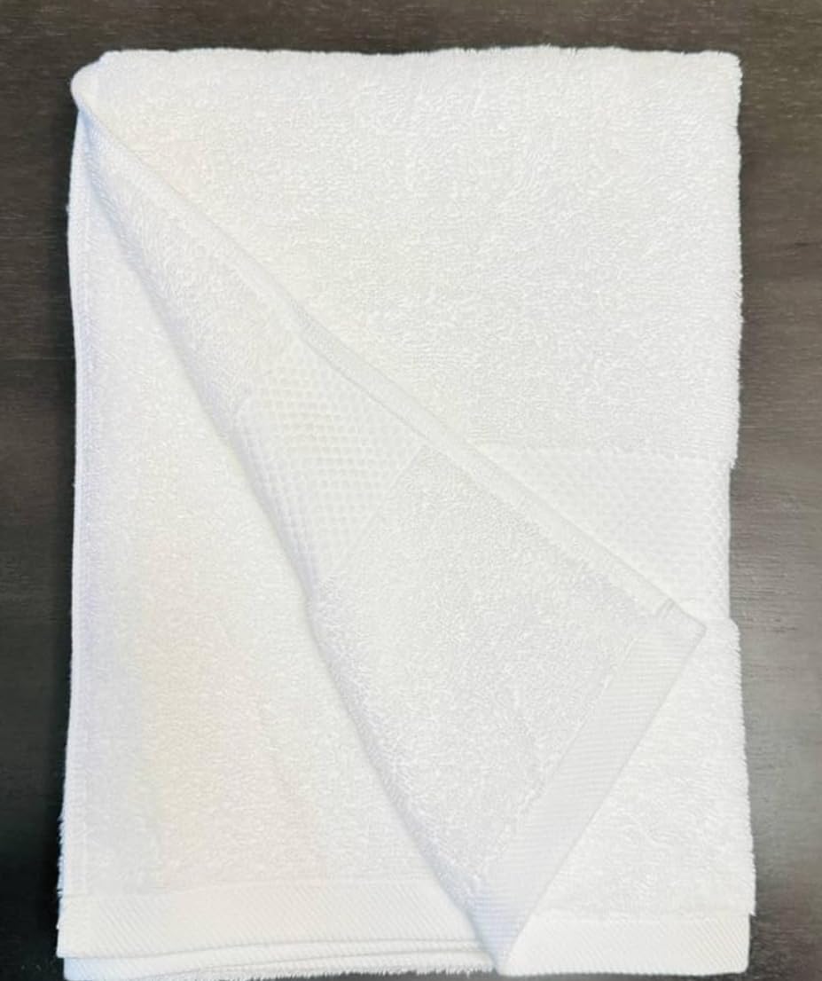 Generic Set 0f 4 Oversize Bath and Beach Towel 100% Cotton,Ultra Soft, Quick Dry, Bath Towel, Beach Towel 55x30 inches, Large, White