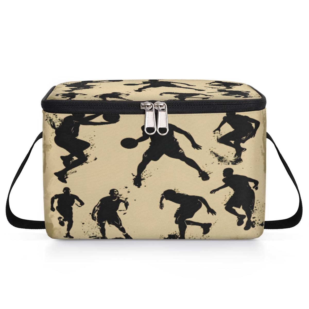 GzLeyigou Basketball Player Lunch Bags for Women Men 9 Cans, Hot & Cold Food Delivery Bag Insulated Grocery Bag Insulated Lunch Box Cooler Bag for Office Work Picnic Beach