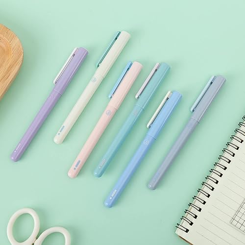 Miniatura 2 de AIHAO Bolígrafo de gel, punta fina de tinta negra, 0.020 in, escritura suave con barril multicolor para diario, tomar notas, escuela, oficina, 6