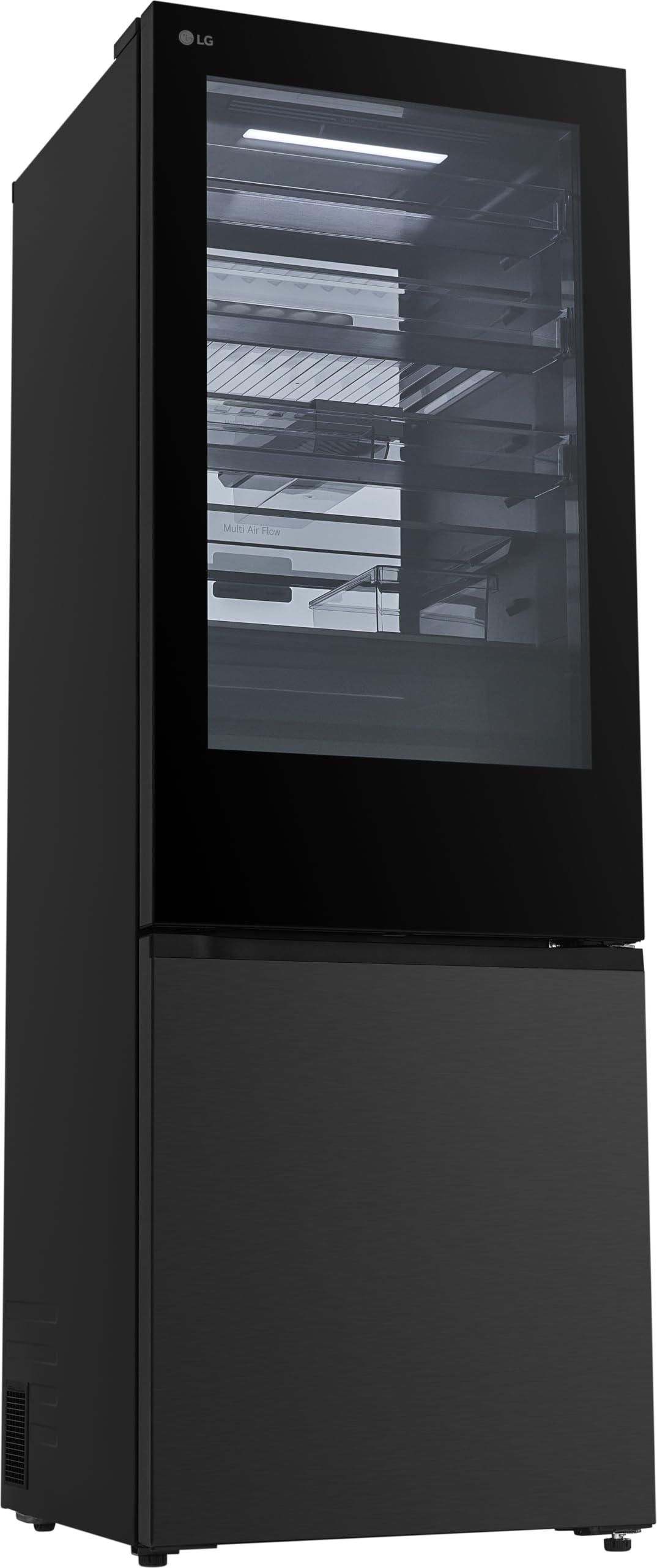 LG GBGW92GCEV Fit&Max Kühl-/Gefrierkombination (465 L, Energieklasse C) vollintegrierbar oder freistehend mit InstaView, FRESHConverter+, Total No Frost, MyBox, Schwarz