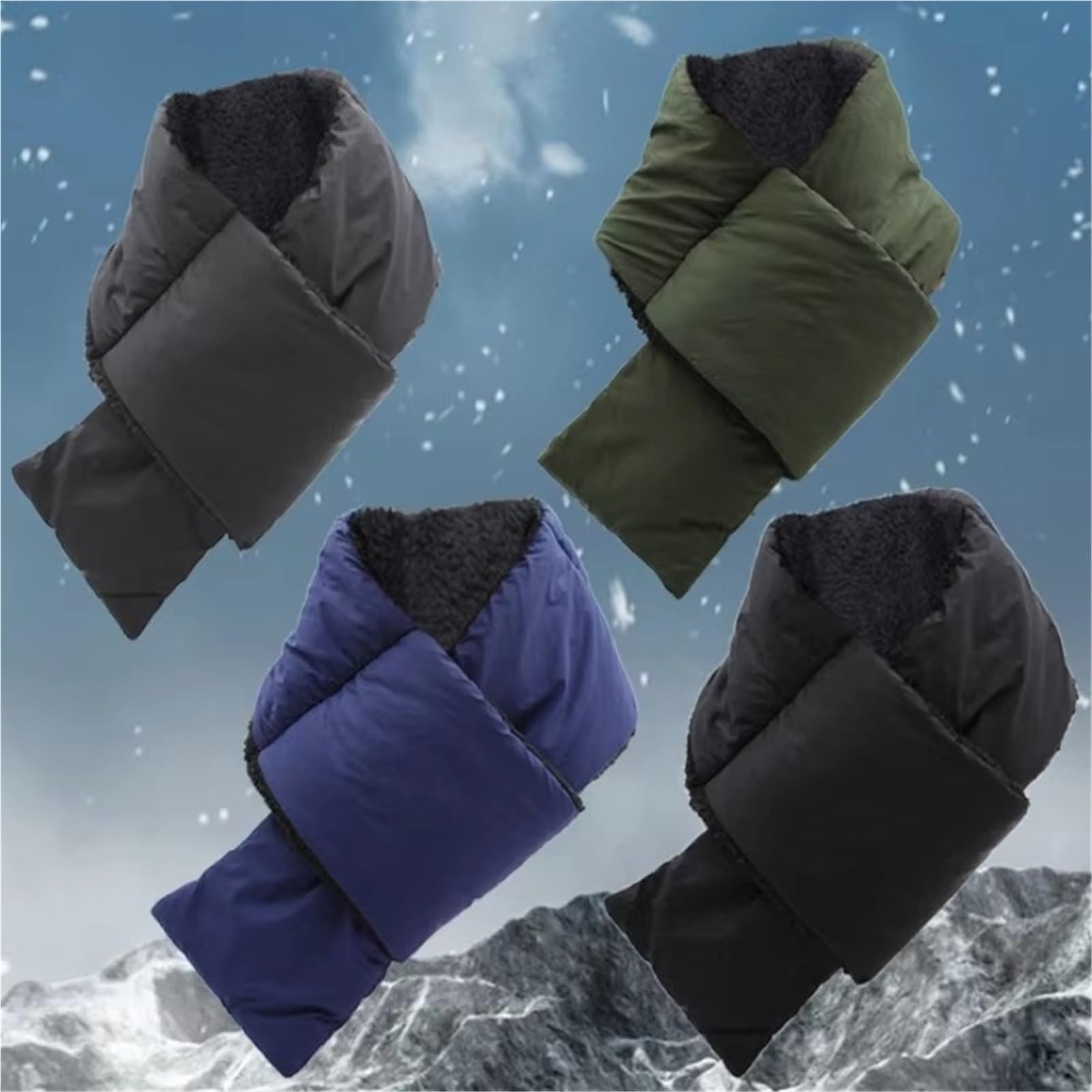 3 pezzi di cotone impermeabile da uomo all'aperto invernale termico caldo escursionismo sci sciarpe scaldacollo antivento campeggio Per Campeggio,Escursionismo