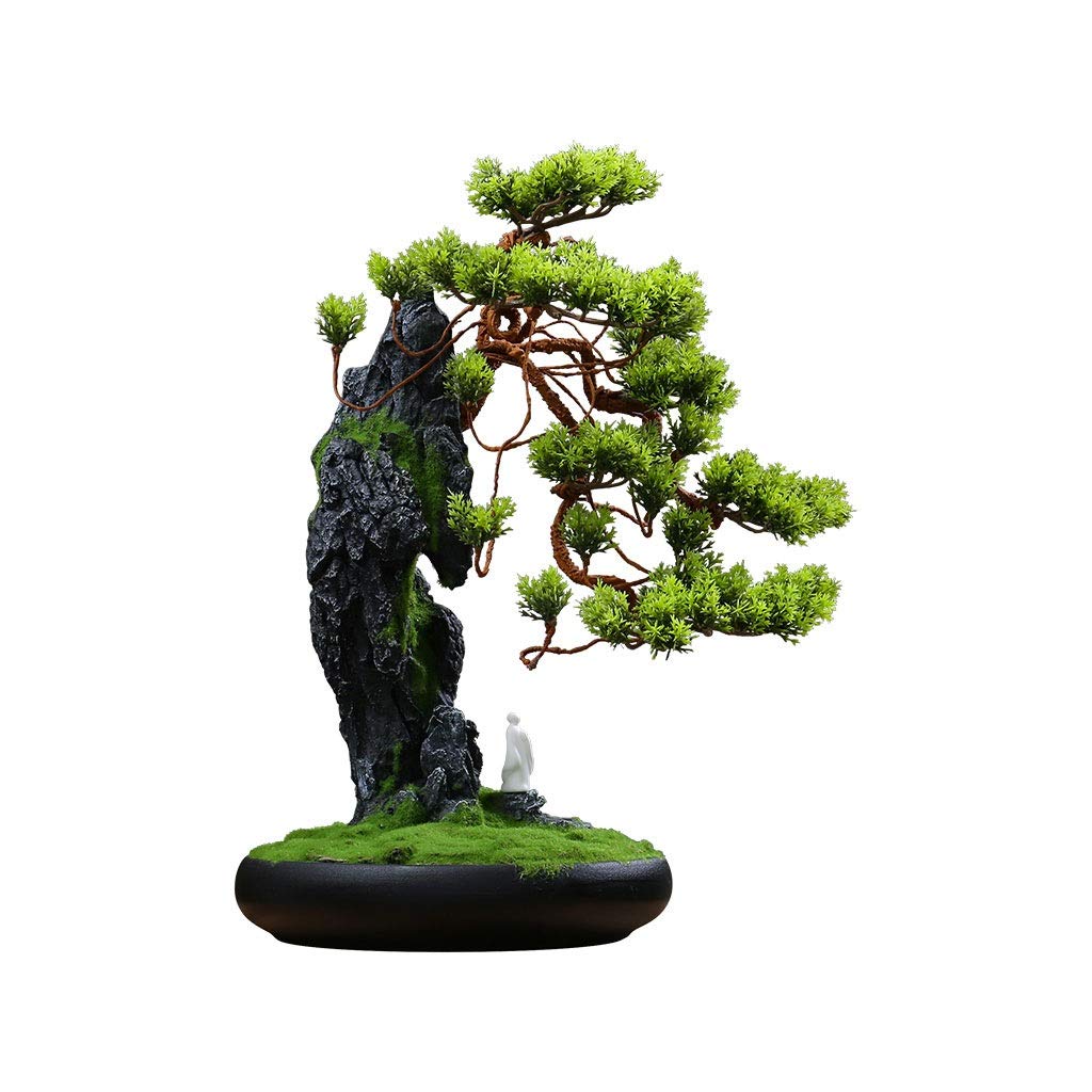 MYUYEE Jug Vase Simulation Bonsai Pine Tree Simulation Tree Outdoor Garden Home Decoration Artificial Green Plants Decorative