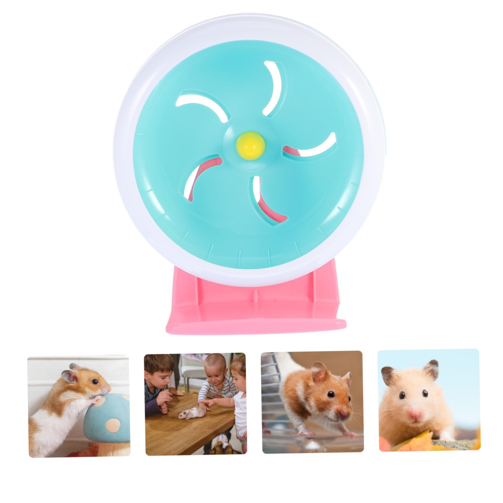 minkissy 2 Piezas Rueda De Hámster Ejercicio para Mascotas Rueda De Ratón Perro Conmemorativo Rueda De Ejercicio para Hámster Páginas Conejillo De Indias Juego De Juguetes Aptitud Física