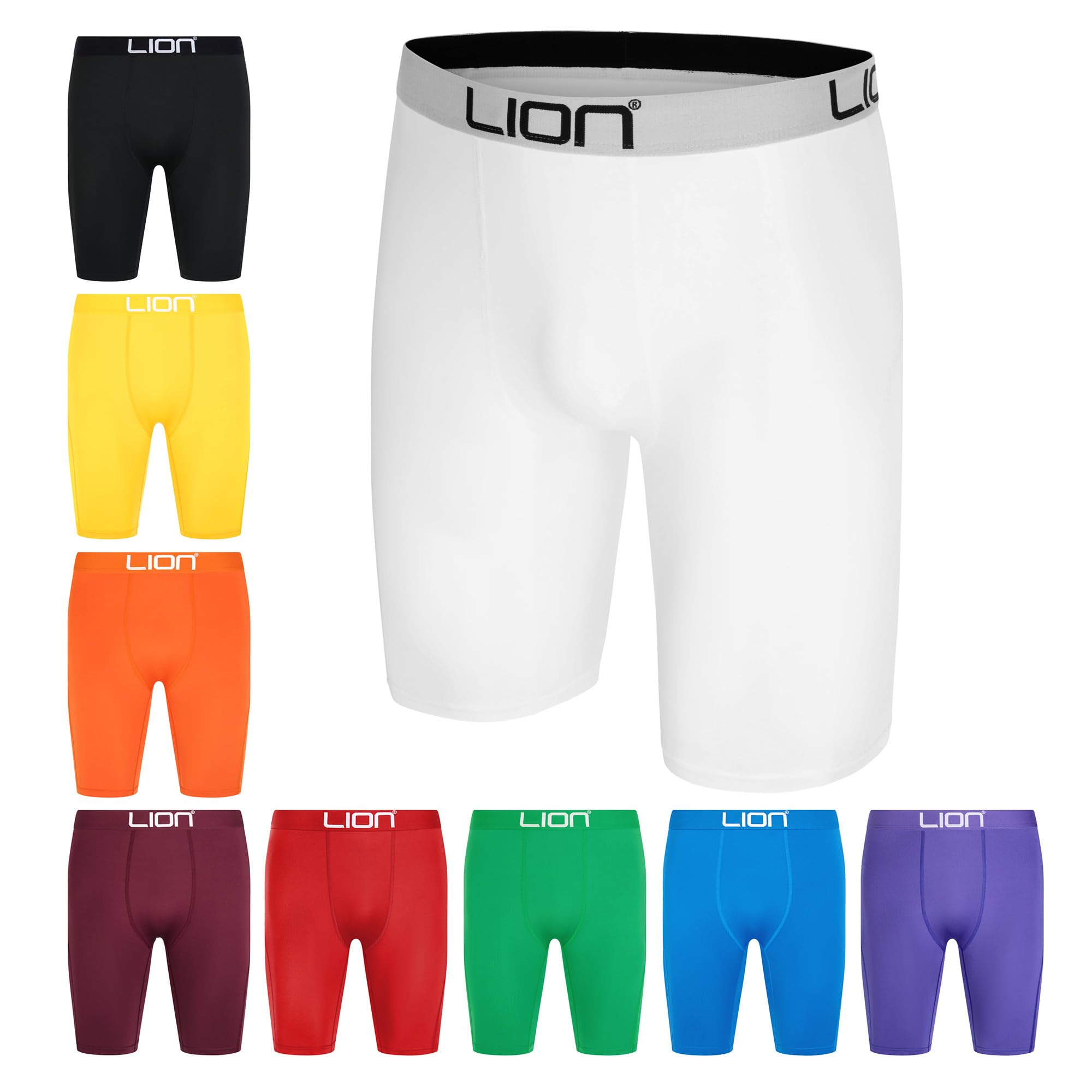 LION SPORTSWEAR Compression Shorts for Football & Sports – Multi-Purpose Base Layer for Men & Kids, Ideal for Gym, Training & Running