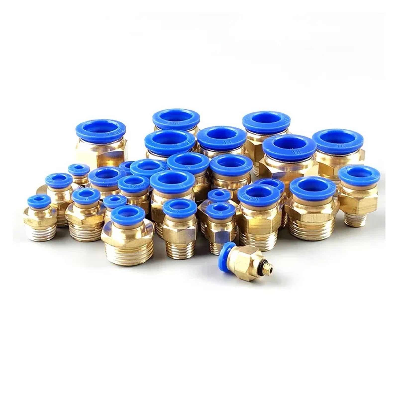 5-1000 Uds Conector De Aire Neumático PC 4mm 6mm 8mm 10mm 12mm Rosca 1/8 "1/4" 3/8 "1/2 Accesorios Manguera Rápido Tubería(PC4-M5,500 PCS)