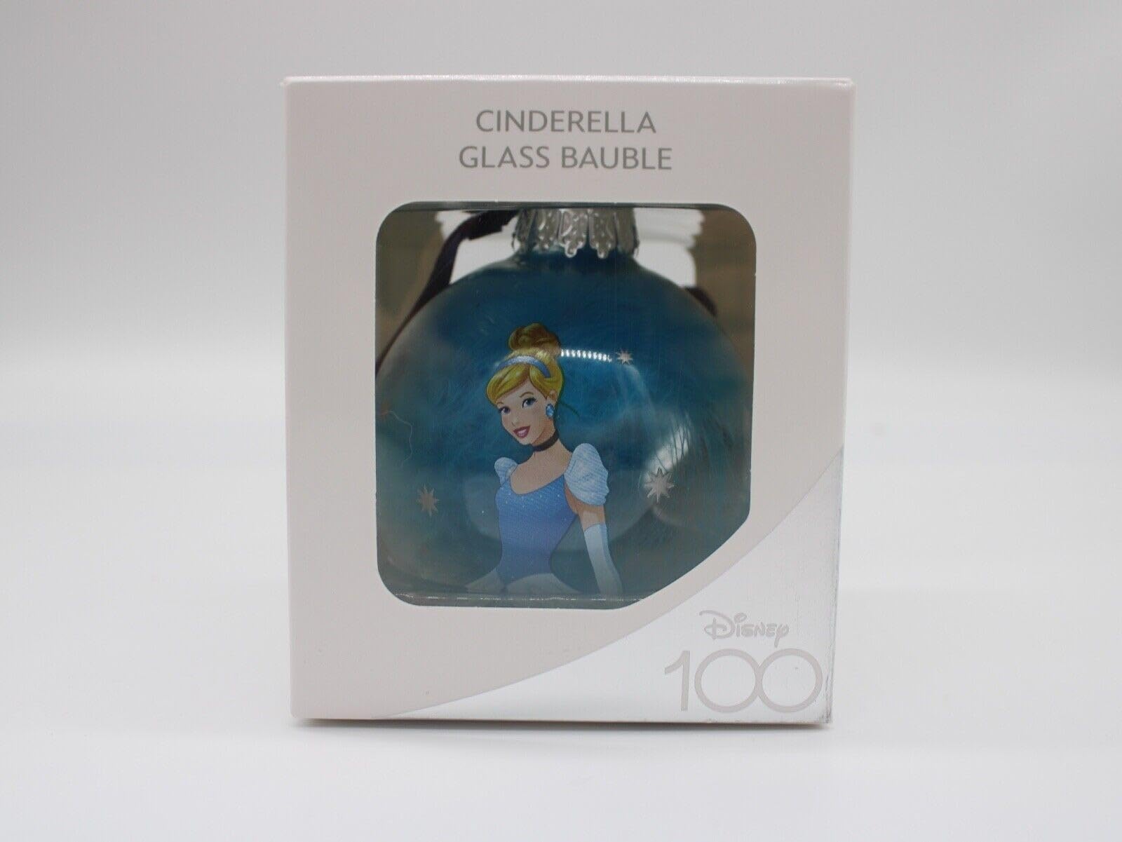 Disney 100 - Christmas Blue Glass Bauble - Cinderella - Image 2