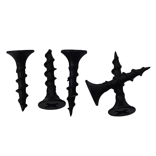 280 tornillos para paneles de yeso de alta dureza #6 × 34 pulgadas, negro, rosca gruesa, Phillips Drive, cabeza de corneta, tornillos de madera