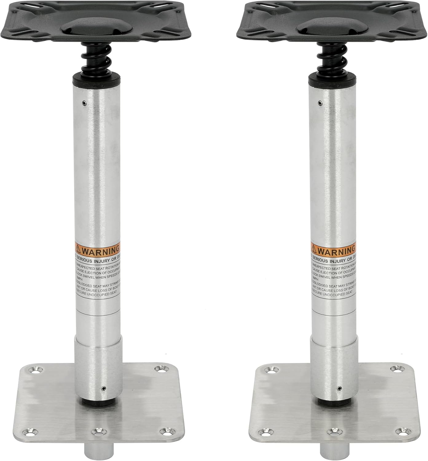 2 PCS 13" Boat Seat Pedestal Mount Kit - Grade Aluminum Pedestal Base with Locking 3/4" Pin Post & 7x7" Plate, Heavy Duty Corrosion Resistant Pedestal Base Kit for Pontoon Fishing Bass Boats