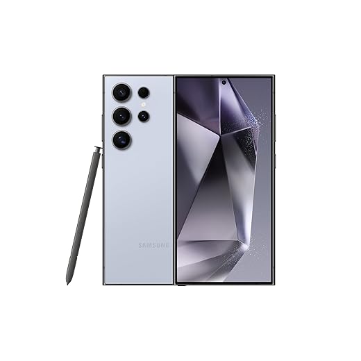 جوال سامسونج جالكسي S24 الترا، 256 جيجا، أزرق تيتانيوم وكاميرا 200 ميجابكسل، قلم S، ذاكرة RAM 12 جيجا، جوال بنظام تشغيل اندرويد