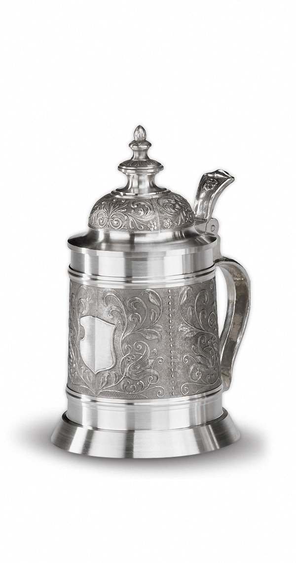 Tasse à bière en tôle vintage Die Neue Linie chope Nürnberger Pfeffersäcke rustique