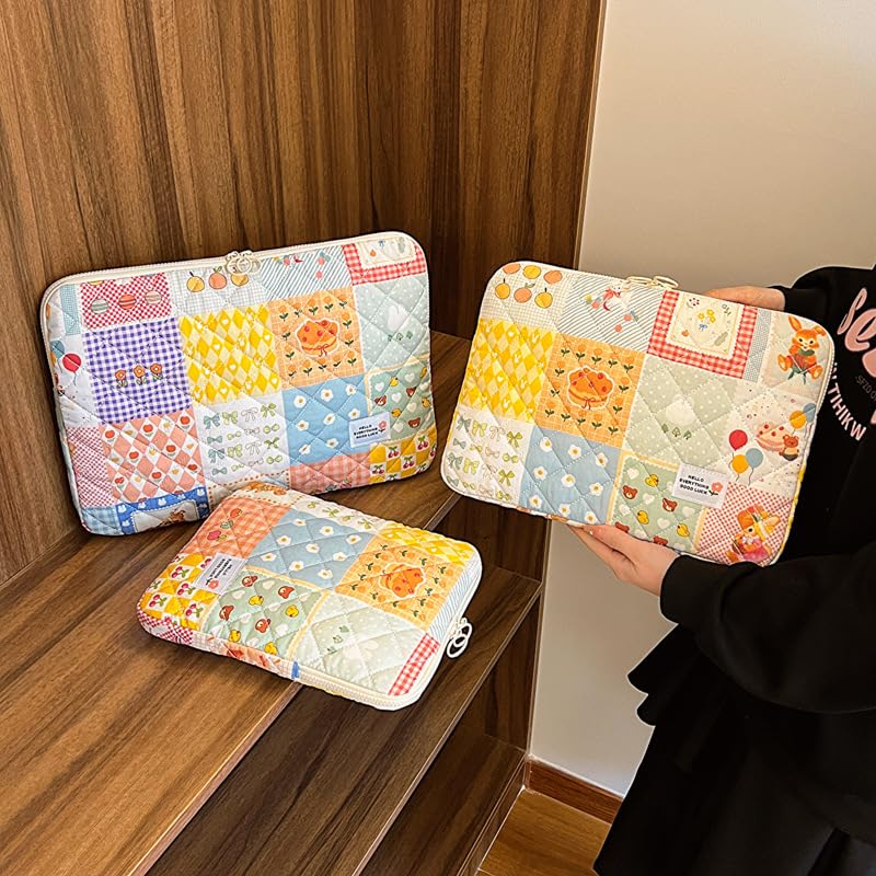 Funda acolchada para laptop Tooe 13 pulgadas Gingham miniatura 2