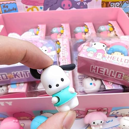 Miniatura 6 de Juego de 8 borradores de rompecabezas 3D Kawaii para niños, mini suministros escolares creativos, adecuados para niños mayores de 6 años