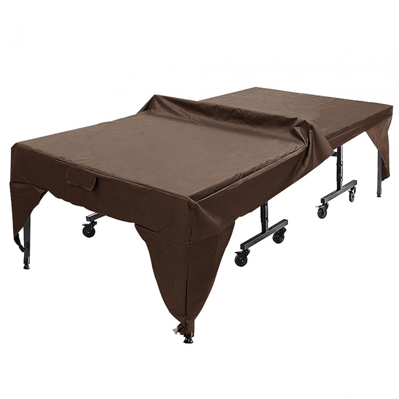 Yiju Table Tennis Cover - Outdoor Protector for Ping Pong Equipment, Coffee