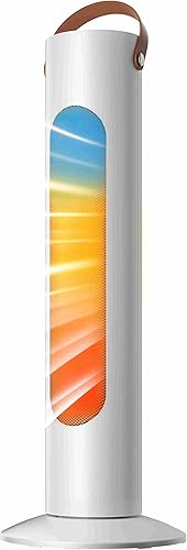 Calentadores eléctricos para uso en interiores, calentador de torre de 25 pulgadas y ventilador combinado con oscilación de 70, 1500 W, 2 modos,