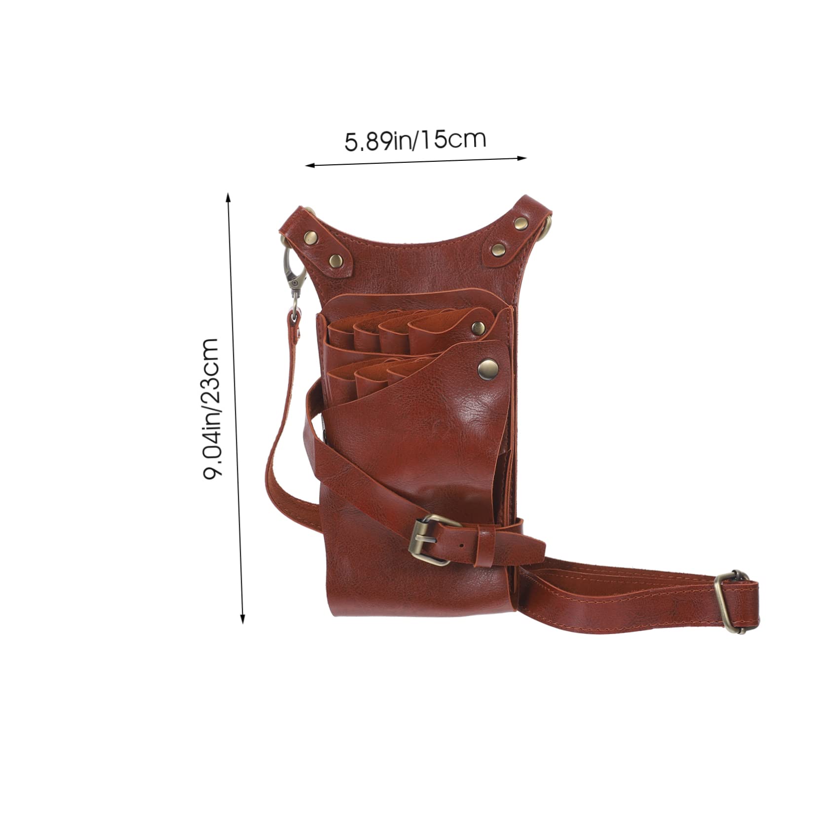 FOMIYES Scissor Holder Bag for Women Barber Organizer Pu Waist Pouch for Hair Clippers Tool Storage