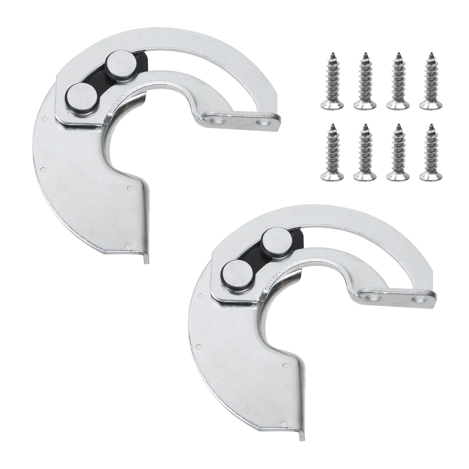 Nicerity 2Pcs Internal Hidden Hinge Concealed Sliding Hinge,90 Degree Door Hinge semicircular for Industrial Equipment Cabinet Door Hardware (Left-Silver)