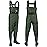 TIDEWE Bootfoot Chest Wader, 2-Ply Nylon/PVC Waterproof Fishing & Hunting Waders with Boot Hanger for Men and Women Green Size 10