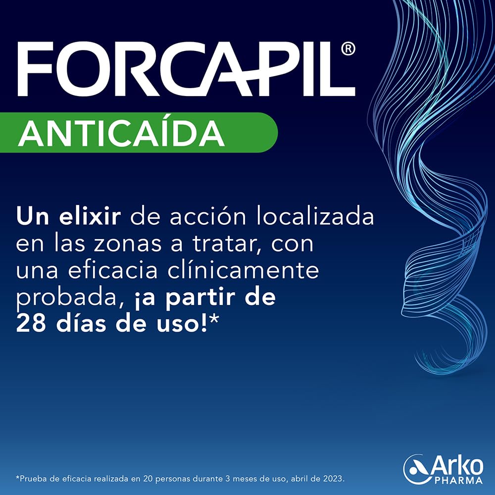 Arkopharma Forcapil Anti-wypadanie serum, intensywne leczenie wzmacniające włosy, pomaga zmniejszyć wypadanie i stymuluje wzrost, zwiększa gęstość i wytrzymałość, testowane klinicznie