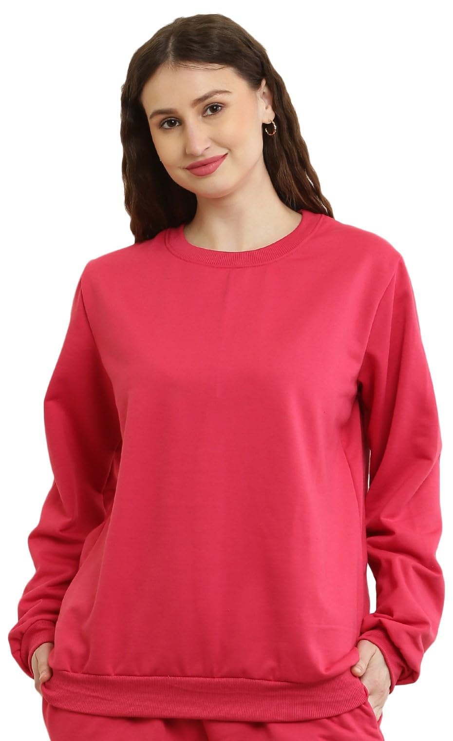 Elegance Women’s Round Neck Sweatshirt, Fleece Material Full Sleeves, Women Winter Wear, Regular Fit Long Sleeve || Small to 10XL || (11 Colours)-picture-37