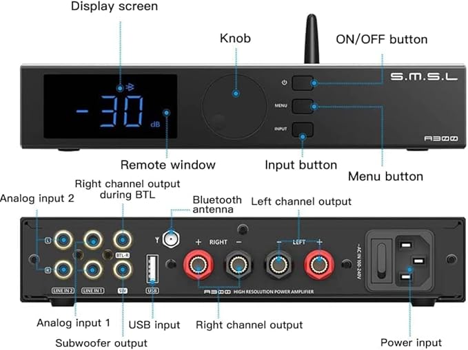 信頼 テラストアS.M.S.L SA300 Bluetooth 5.0 アンプ パワーアンプ HI