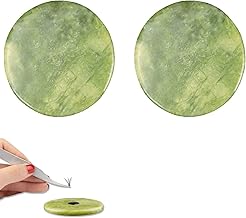 Ciglia di Colla Adesivo per Pietre,Pietra di Giada Titolare Estensione,Ciglia Finte per Pallets,Supporto Adesivo Colla Pietra,Estensione Ciglia Giada Rotonda Supporto, per Ciglia Finte (2 Pezzi)