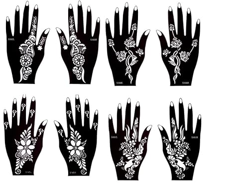 8 Blätter Blumen und Rosen Tattoo Schablone Tattoo Vorlage für Hand und Körperbemalung Rosalia 8 Blätter Blumen und Rosen Tattoo Schablone Tattoo Vorlage für Hand und Körperbemalung Rosalia