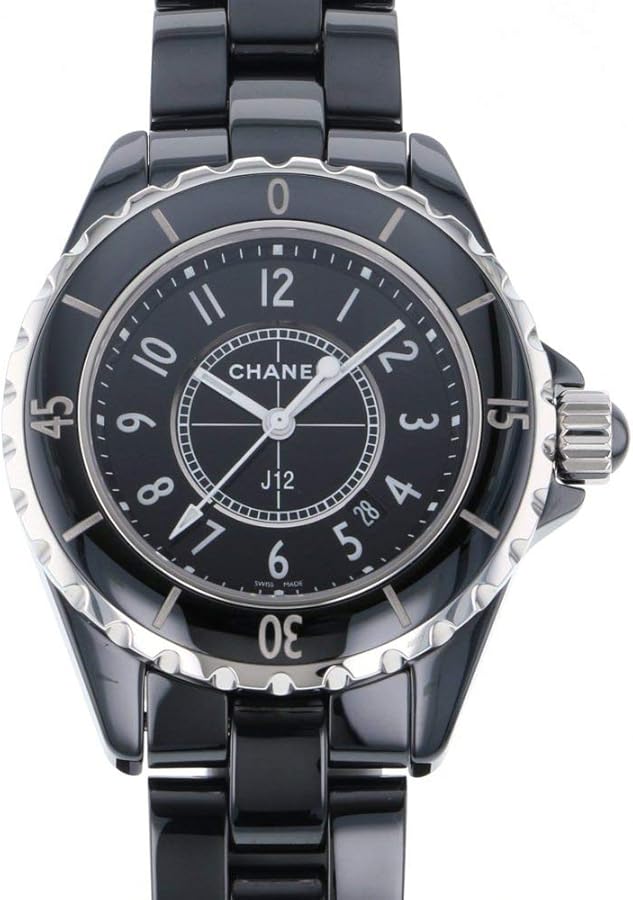 Amazon | シャネル CHANEL J12 33mm H0682 ブラック文字盤 腕時計
